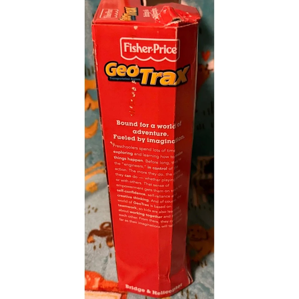 Fisher Price GeoTrax Bridge & Helicopter Toys R Us Exclusive Red Rescue Set